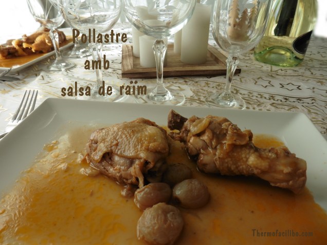 pollastre amb salsa de raïm
