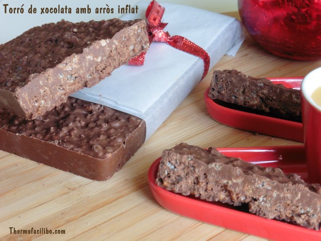 torro de xocolata amb arròs inflat