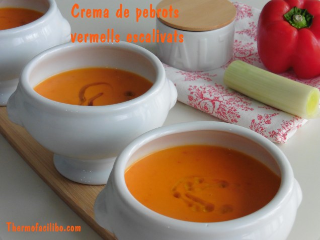 Crema de pebrots vermells escalivats