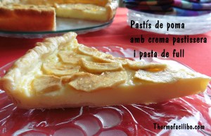 Pastís de poma amb crema pastissera i pasta de full