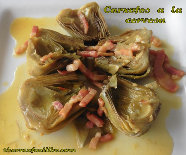 Carxofes a la cervesa