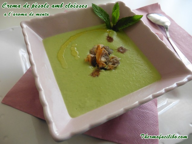 Crema de pèsols amb cloïsse