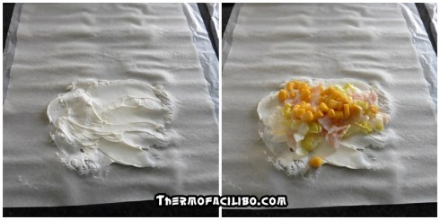 farcells de formatge, pernil i enciam prep