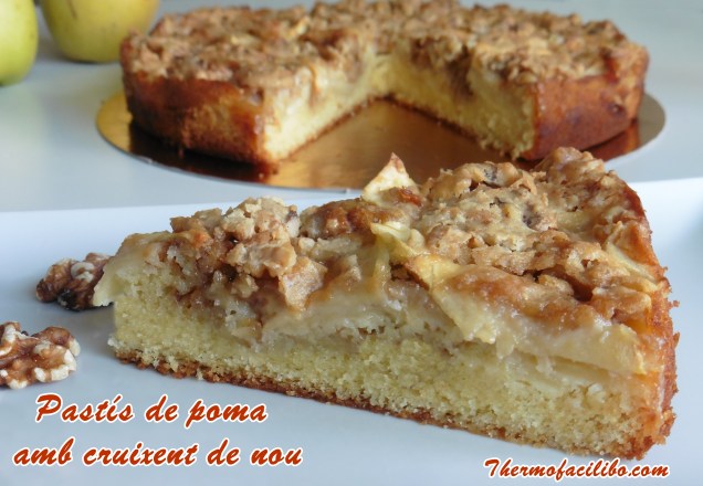 Pastís de poma amb cruixent de nou