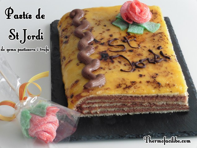 Pastís de St. Jordi de gema pastissera i trufa.3