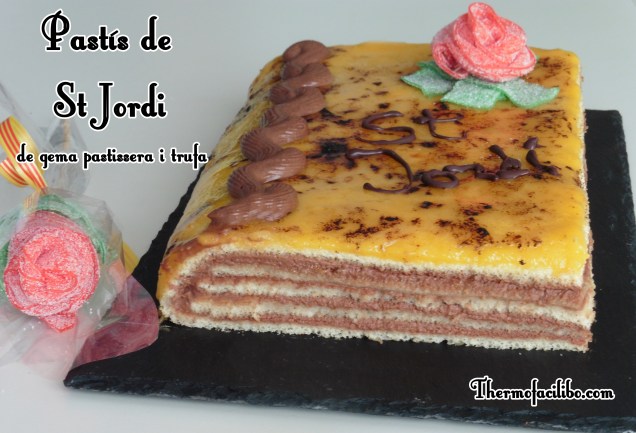 Pastís de St. Jordi de gema pastissera i trufa.4