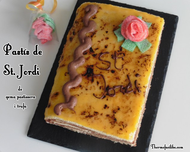 Pastís de St. Jordi de gema pastissera i trufa