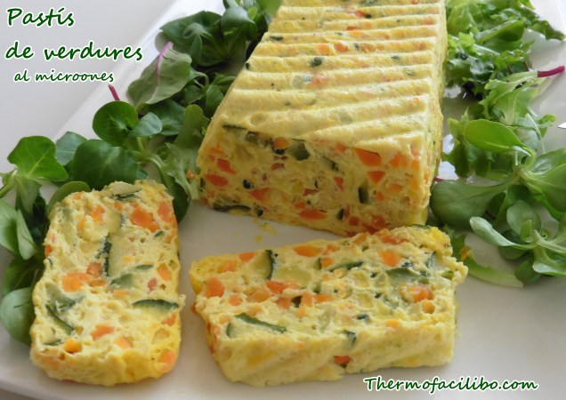 Pastís de verdures al microones.1
