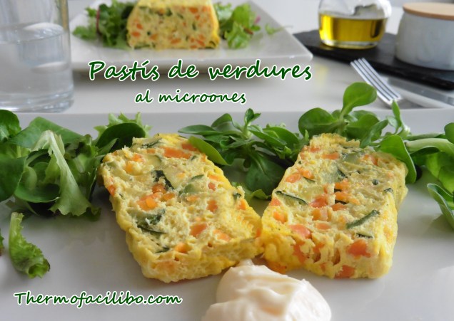 Pastís de verdures al microones.2