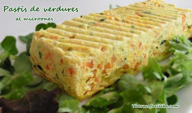 Pastís de verdures al microones