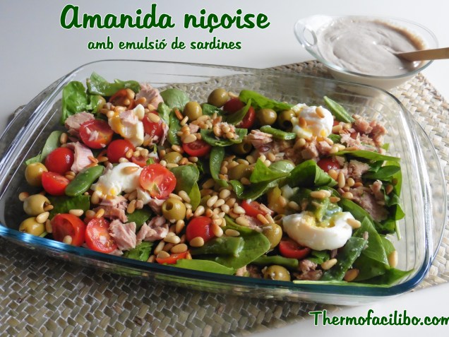 Amanida niçoise amb emulsió de sardines