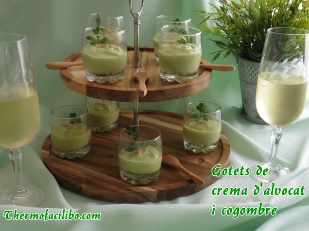 Gotets de crema d'alvocat i cogombre.2