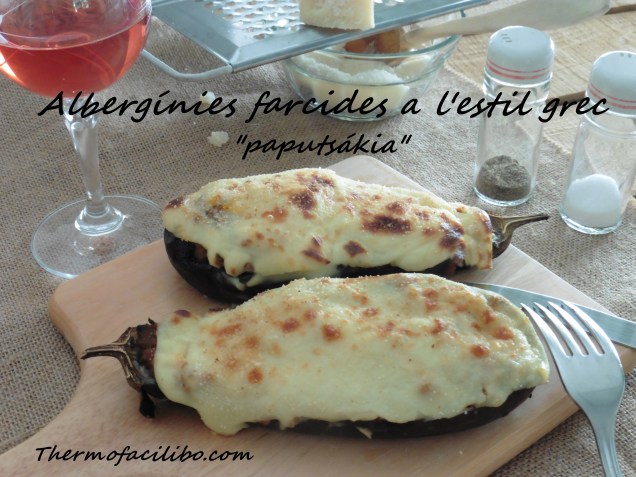 Albergínies farcides a l'estil grec