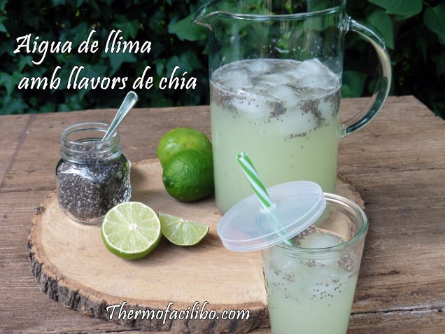Aigua de llima amb llavors de chía