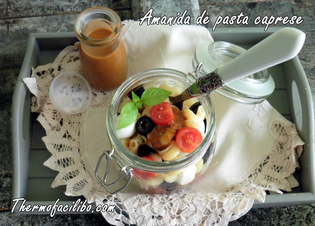 Amanida de pasta caprese ..