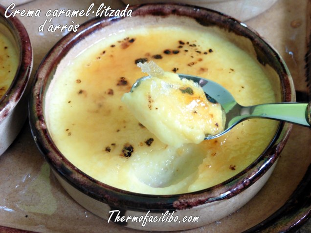 Crema caramel.litzada d'arròs