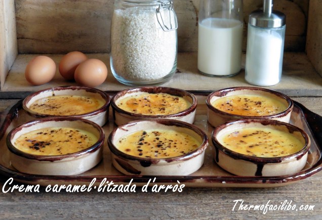 Crema caramel.litzada d'arròs