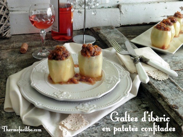 Galtes d'ibèric en patates confitades..