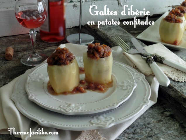 Galtes d'ibèric en patates confitades