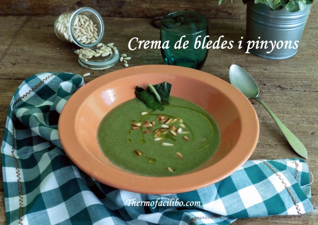 Crema de bledes amb pinyons.2