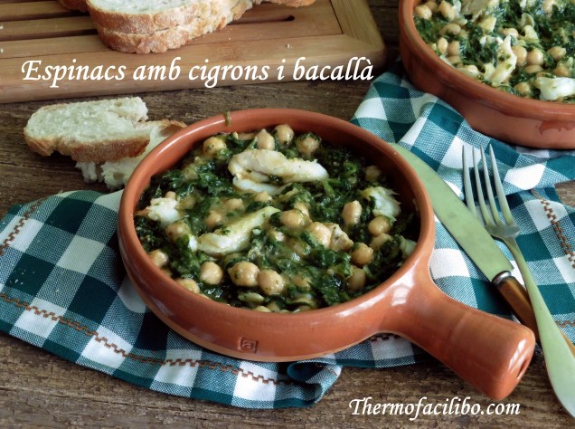Espinacs amb cingrons i bacallà
