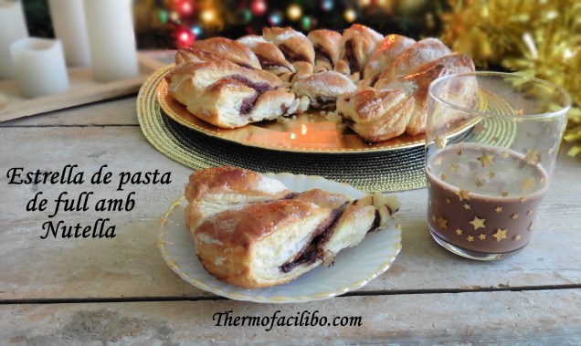 Estrella de pasta de full amb Nutella.1