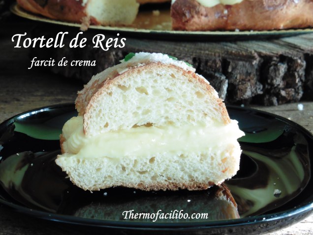 Tortell de Reis farcit de crema