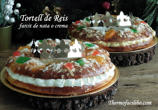 Tortell de Reis farcit de nata o crema (2)