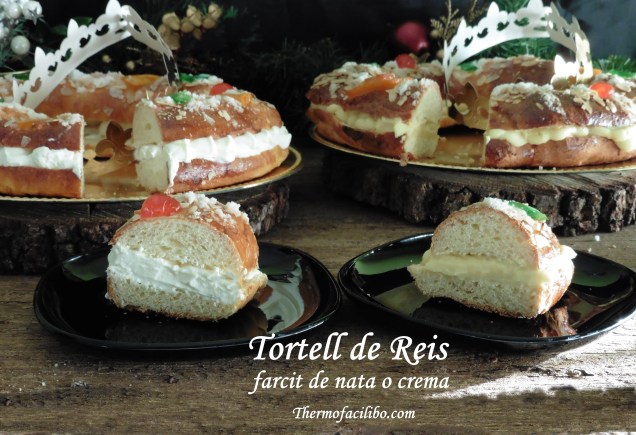 Tortell de Reis farcit de nata o crema.5