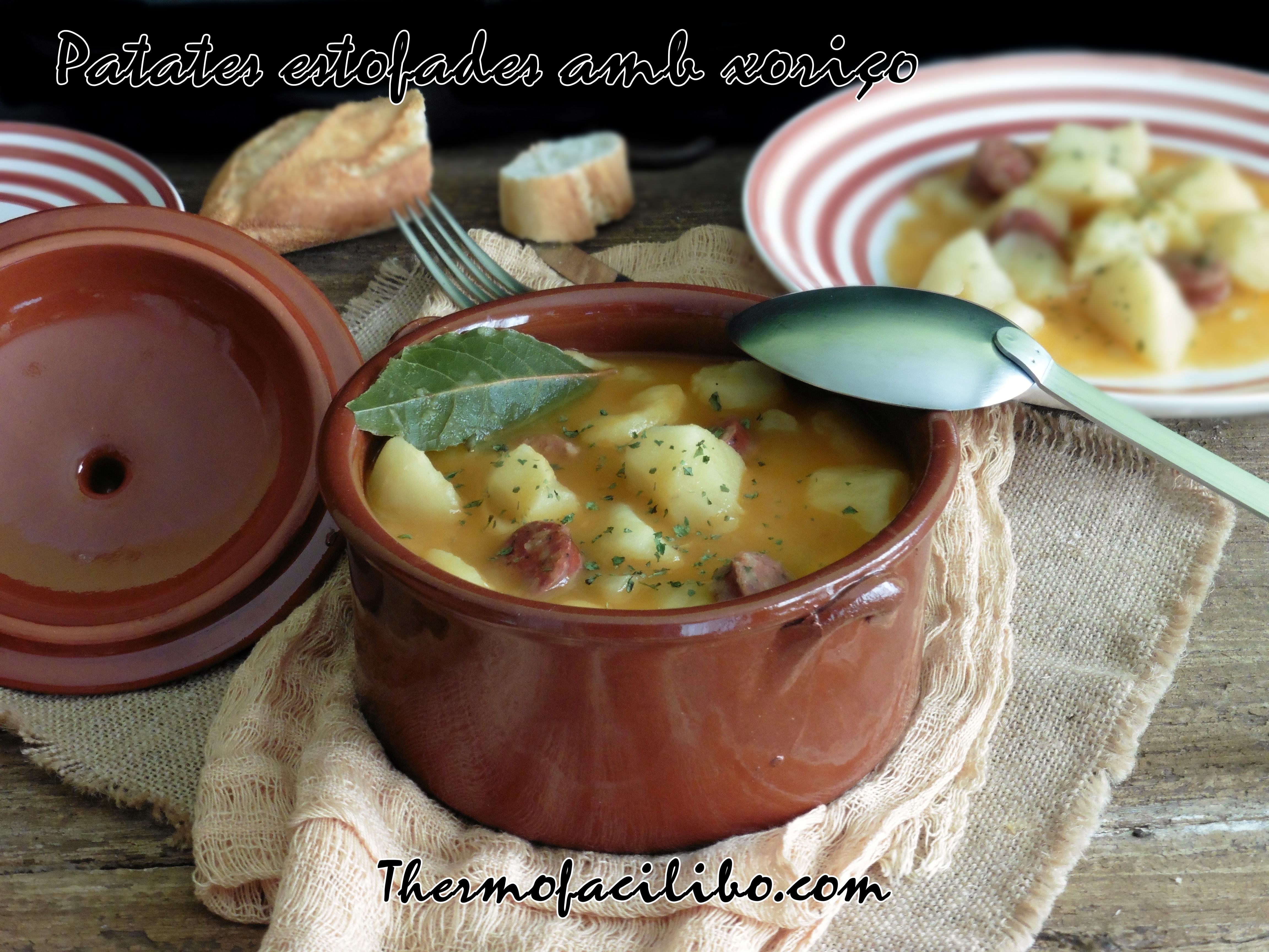 Patates estofades amb xoriç .-