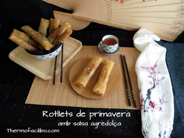 Rotllets de primavera amb salsa agredolça 1