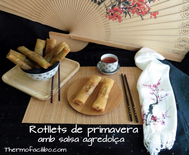 Rotllets de primavera amb salsa agredolça 2