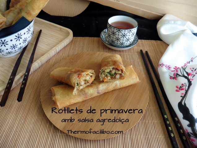 Rotllets de primavera amb salsa agredolça 4