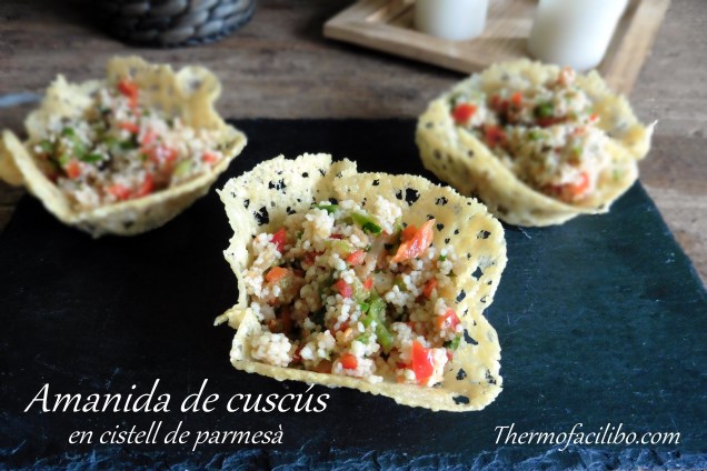 Amanida de cuscús en cistell de parmesà.2