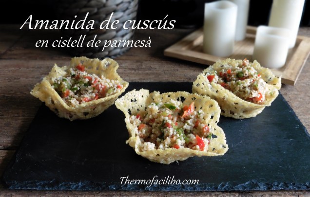 Amanida de cuscús en cistell de parmesà.3