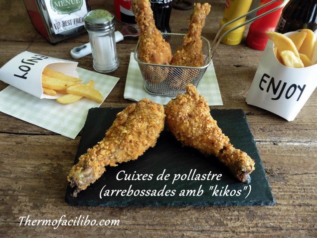 Cuixes de pollastre arrebossades amb kikos-