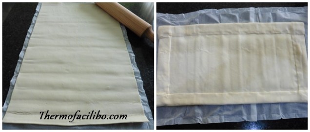 Pasta de full, crema i fruites prep