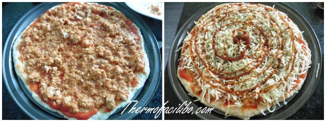 pizza bolonyesa prep