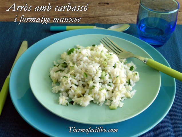 Arròs amb carbassó i formatge manxec