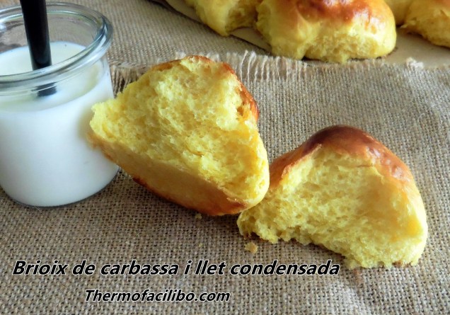 Brioix de carbassa i llet condensada