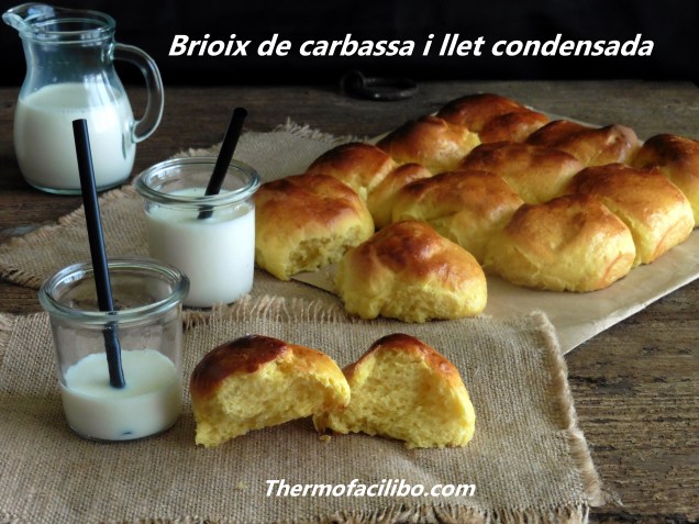 Brioix de carbassa i llet condensada.+