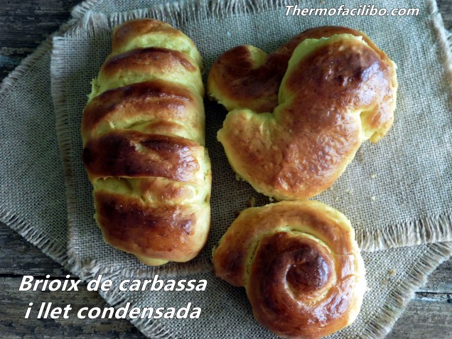 Brioix de carbassa i llet condensada