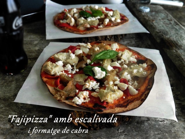Fajipizza amb escalivada