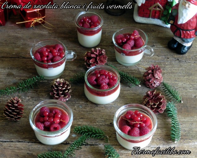 Crema de xocolata blanca i fruits vermells.2