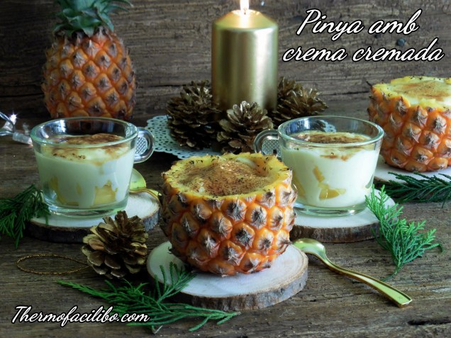 Pinya amb crema cremada.1+
