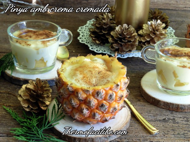 Pinya amb crema cremada