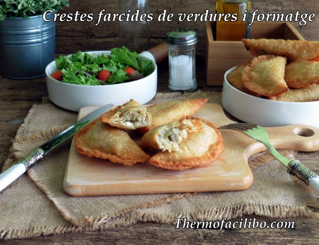 Crestes de farcides de verdures i formatge